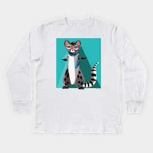 Fashionable Genet #2 Kids Long Sleeve T-Shirt